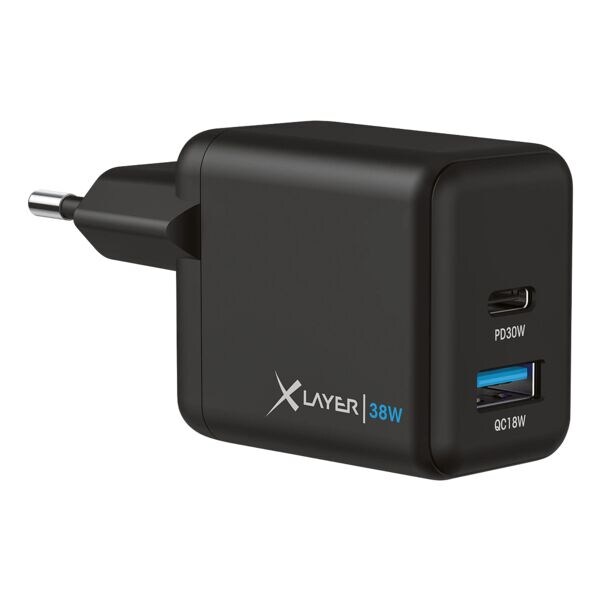 Xlayer Adaptateur de charge USB  Powercharger Universal 38W  noir