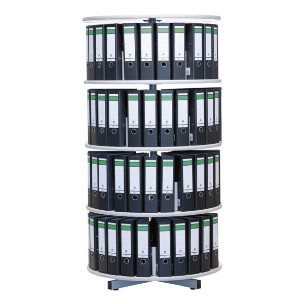 Gürkan Colonne rotative pour 96 classeurs de 4 étages à rotation individuelle Gürkan Colonne rotative pour 96 classeurs de 4 étages à rotation individuelle