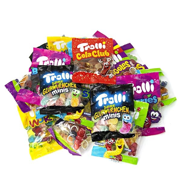 Anti-gaspi : Mix de 13 minis sachets de bonbons gélifiés - Trolli World 