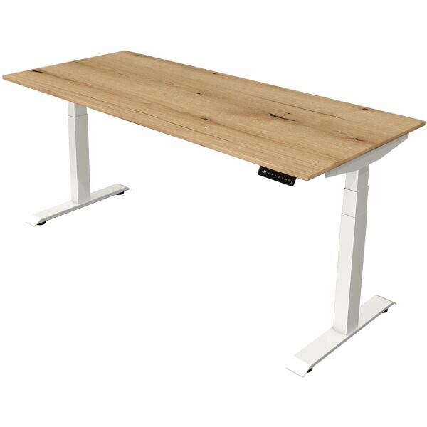 Kerkmann table assis-debout Move 4 180 cm, pitement en T blanc