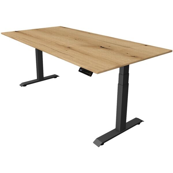 Kerkmann table assis-debout Move 4 200 cm, pitement en T anthracite