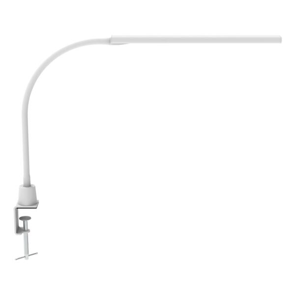 MAUL Lampe de bureau LED  MAULpirro  avec pied de serrage blanc