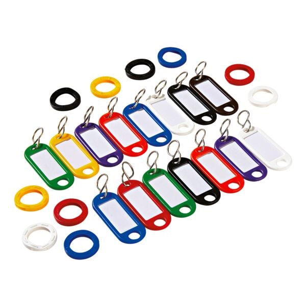 Wedo Paquet de 25 porte-cl�s et anneaux, assortis