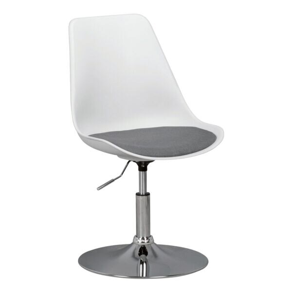 Amstyle Chaise visiteur  Korsika  plastique blanc / gris