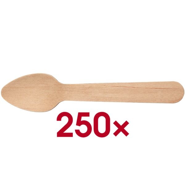 Conpax Lot de 250 cuill�res � caf� en bambou