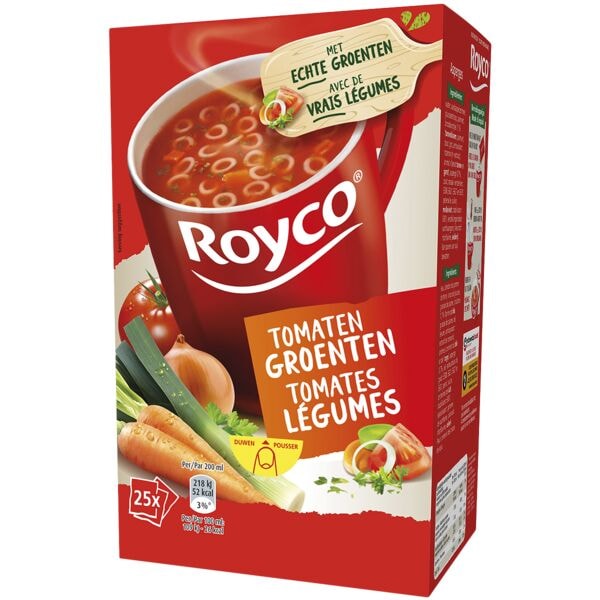 ROYCO Paquet de 25 soupes instantanes  Tomate Lgumes 