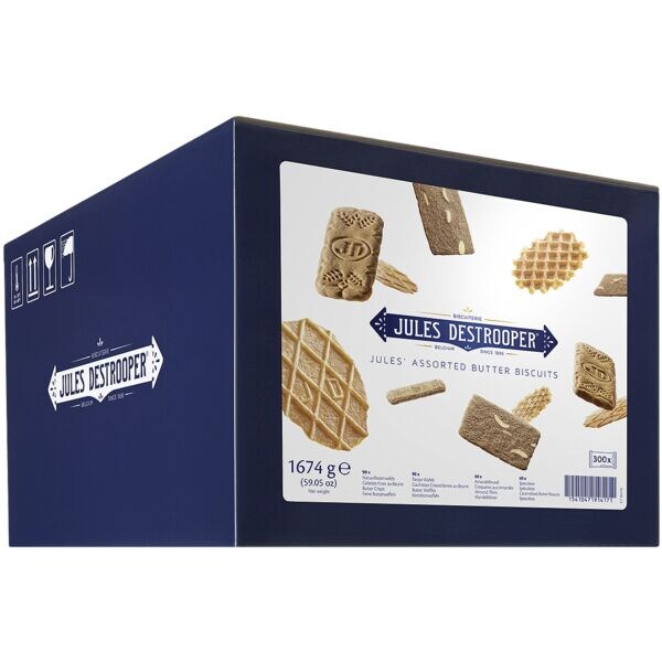 Jules Destrooper Assortiment de biscuits � Jules' Assorted Butter Biscuits � 300 pi�ces