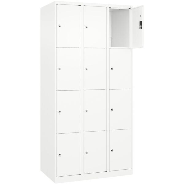 CP Armoire  casier verrouillable Classic Plus Corps blanc, 3x4, acier, au sol, 90 x 185 cm