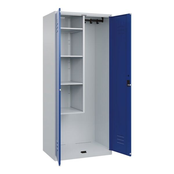 CP Armoire pour produits de nettoyage »Classic Plus corps gris clair«, acier, au sol, fermeture quart de tour, 80 x 185 cm CP Armoire pour produits de nettoyage »Classic Plus corps gris clair«, acier, au sol, fermeture quart de tour, 80 x 185 cm