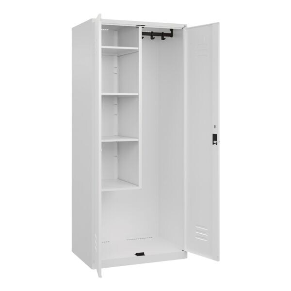 CP Armoire pour produits de nettoyage Classic Plus Corps blanc, acier, au sol, fermeture quart de tour, 80 x 185 cm