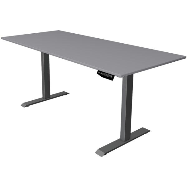 Kerkmann bureau rglable en hauteur (lectrique) Move 1 180 cm, pitement en T anthracite