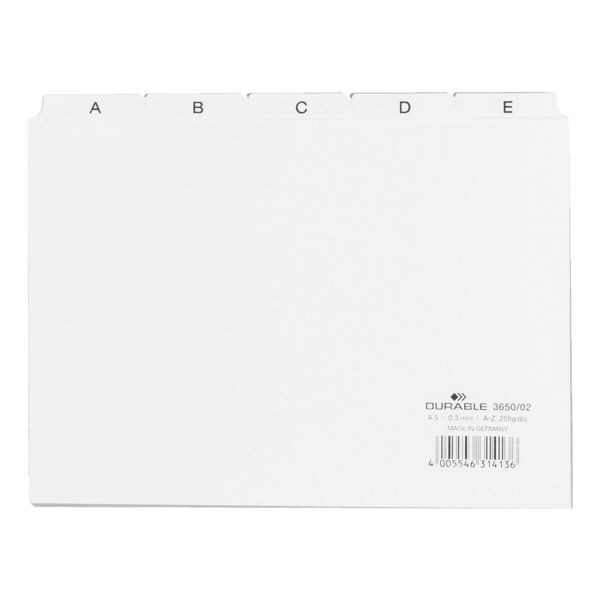 Durable Intercalaires A5 (148 x 210 mm), A-Z