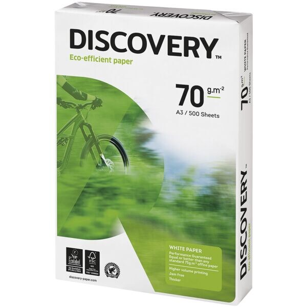 5x Papier photocopieur A3 Discovery - 2500 feuilles au total, 70g/m