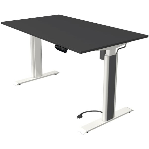 Kerkmann table assis-debout rglable en hauteur (lectrique) Move 1 Advance 140 cm, pitement en T blanc