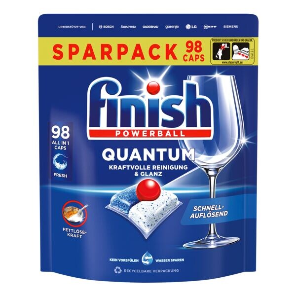 finish Nettoyant vaisselle  Quantum  98 caps