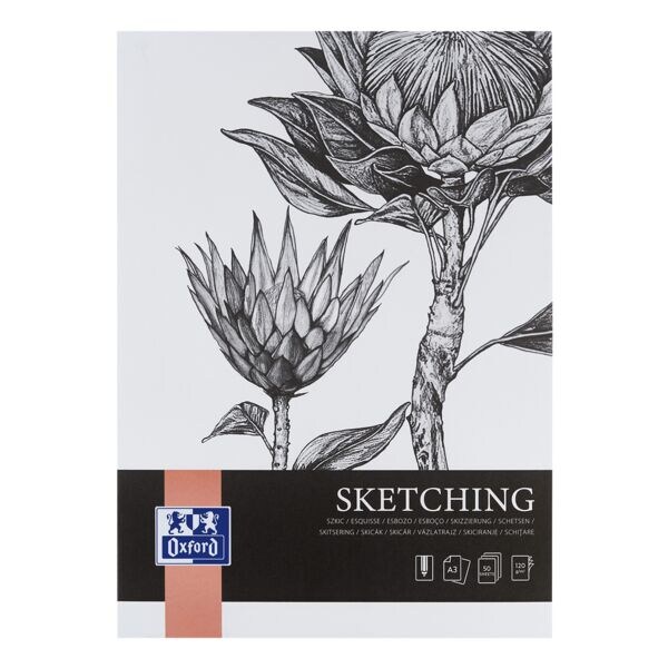 Oxford Bloc de croquis Art A3, 50 feuilles