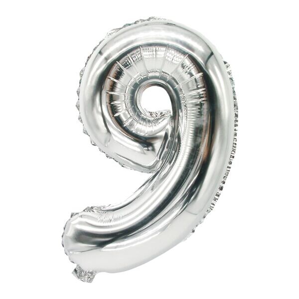 Papstar Ballon en plastique  9  argent