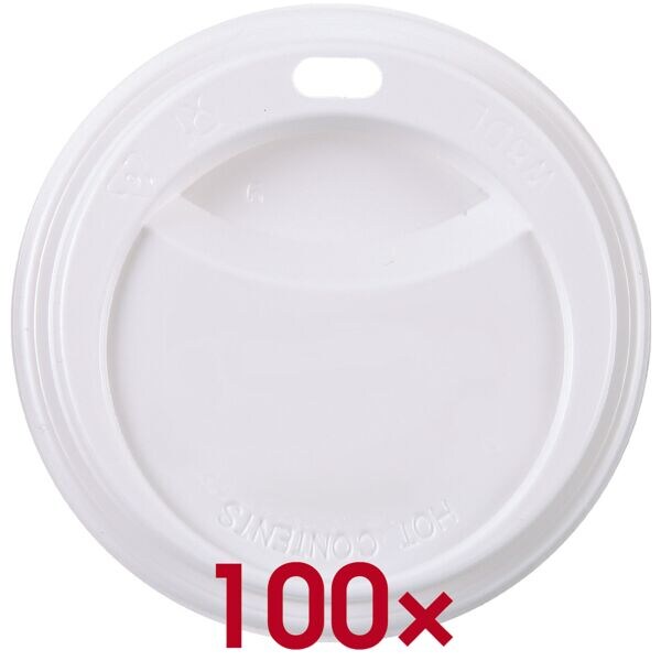 HYGO STAR Lot de 100 couvercles pour gobelets jetables  To Go   90 mm