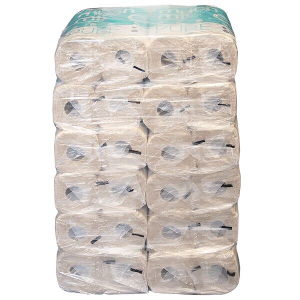 wepa Mach mit... Rouleaux d'essuie-tout 3 paisseurs  PURE , carton 100% recycl - 24 rouleaux (12 paquets de 2 rouleaux)