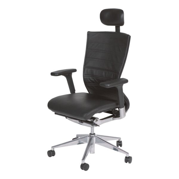 sige de bureau Schaffenburg ATO-105H-BL-BLC avec accoudoirs
