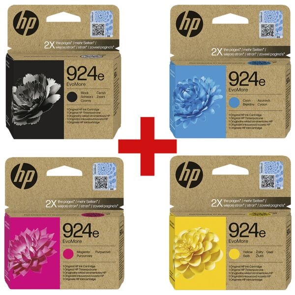 HP Lot de 4 cartouches d'encre  4K0V0NE#CE1  HP 924e