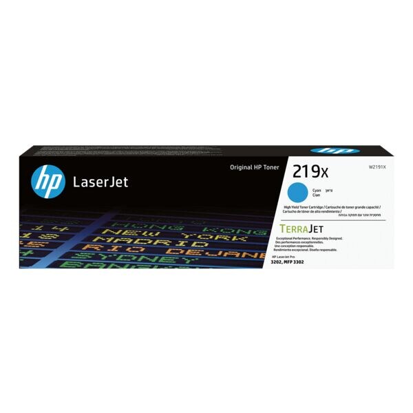 HP Cartouche toner originale  HP 219X  W2191X cyan