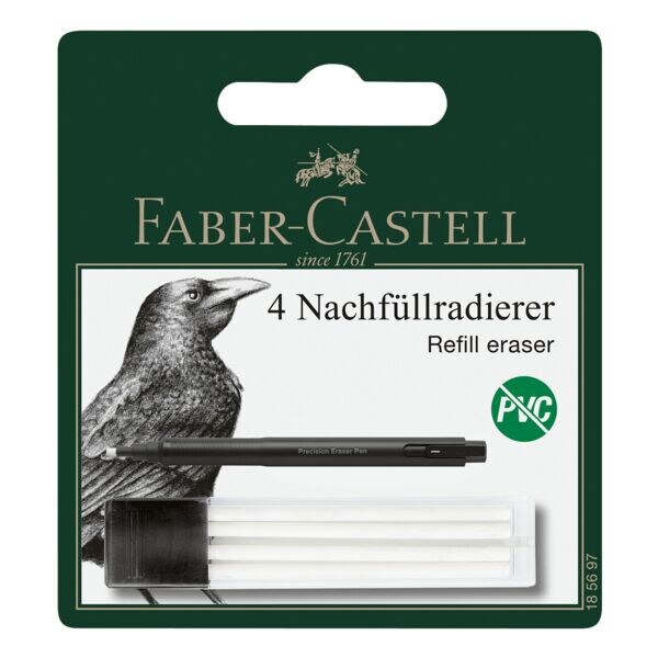 Faber-Castell Lot de 4 gommes de rechange pour Precision Eraser Pen