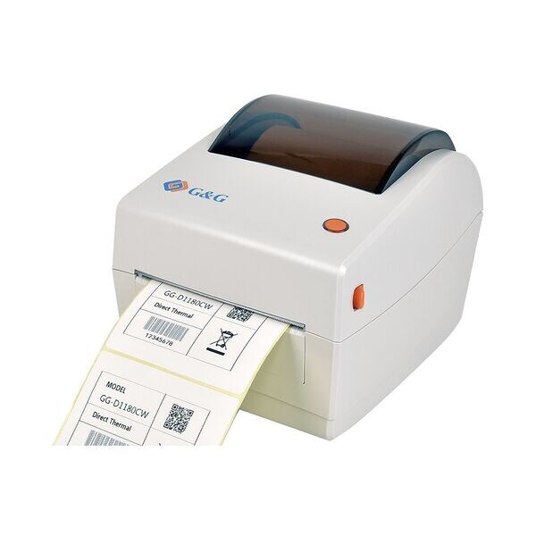 G & G GG-D1180CW Imprimante thermique d'étiquettes pour l'impression d'étiquettes de paquets, avec WLAN G & G GG-D1180CW Imprimante thermique d'étiquettes pour l'impression d'étiquettes de paquets, avec WLAN