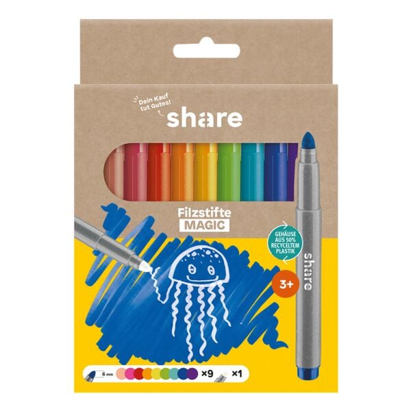 Share Lot de 10 feutres share  Magic 
