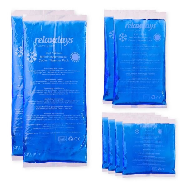 relaxdays Lot de 8 compresses rfrigrantes