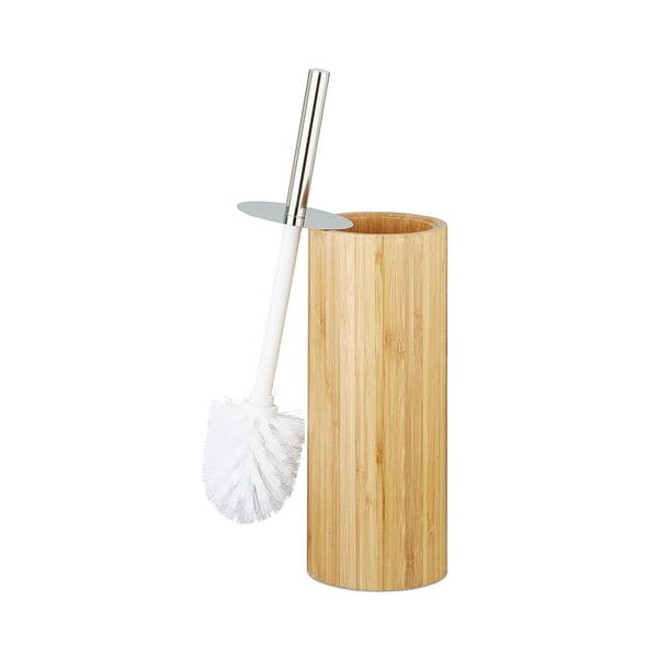 relaxdays Porte-brosse WC  Bambou 