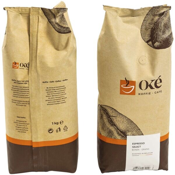 Oké Koffie expresso select Café en grains 1000 g