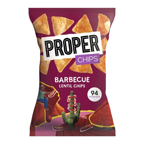 Proper Paquet de 24 chips de lentilles  Barbecue  20 g
