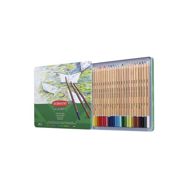DERWENT Lot de 24 crayons aquarelle  Academy 