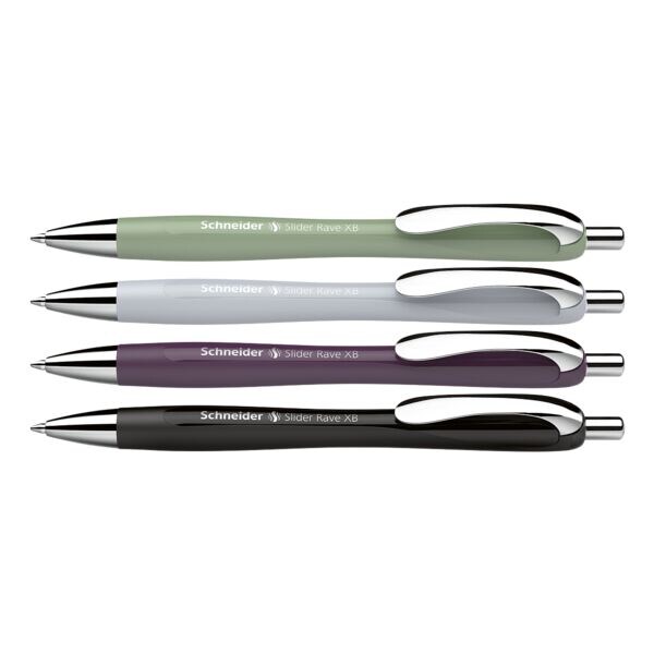 4x Schneider Slider Rave XB assorti par couleur Stylo-bille convenant aux documents officiels