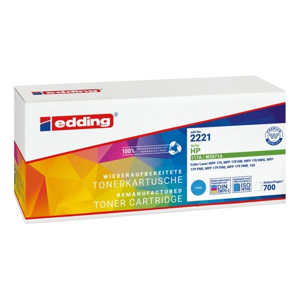 edding Toner quivalent HP  117A  W2071A cyan