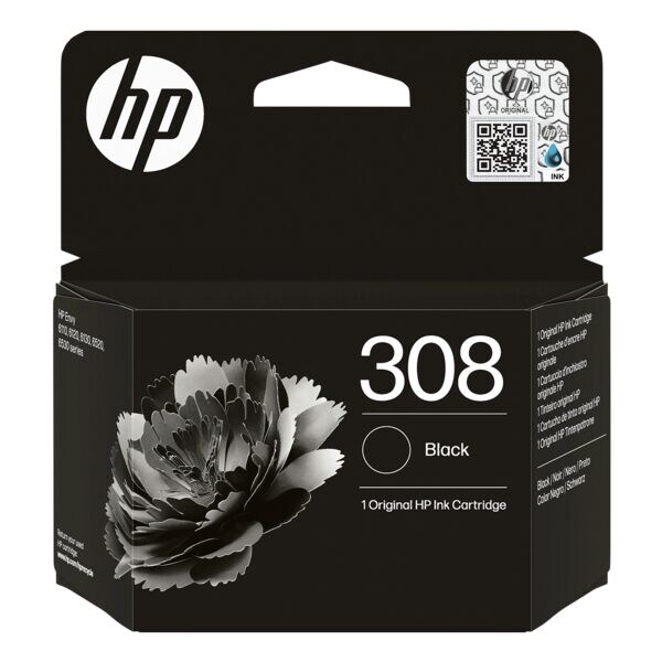 HP Cartouche jet d'encre HP 308, noir - 7FP21UE