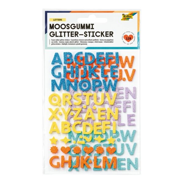folia Stickers paillets en caoutchouc mousse  Letters 