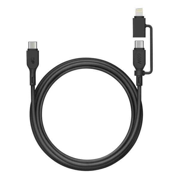 GP Batteries Cble adaptateur 2-en-1 USB-C vers Lightning/USB-C