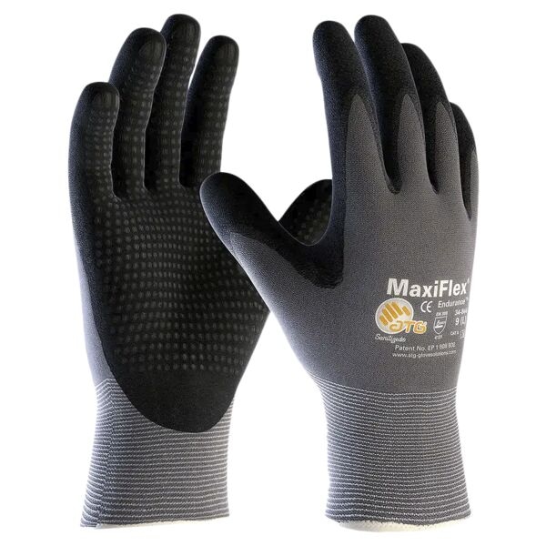 ATG gants de travail pour montage MaxiFlex ENDURANCE Taille XL nylon avec revtement en micro-mousse nitrile gris / noir 