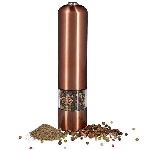 relaxdays Moulin  poivre lectrique en acier inoxydable