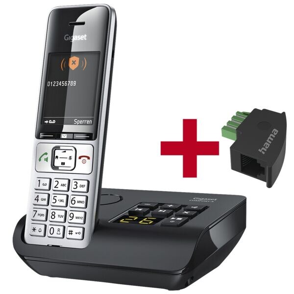 Gigaset Tlphone sans fil  Comfort 500A  avec adaptateur tlphonique TAE-U