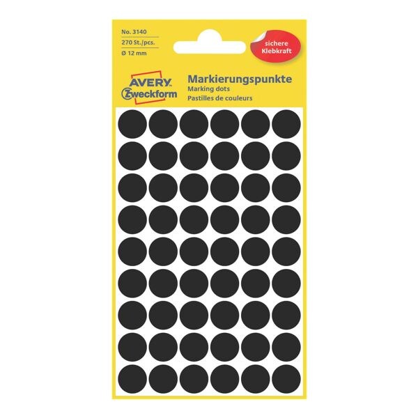 Avery Zweckform Pastilles adhsives Avery Zweckform - 12 mm  - autocollantes