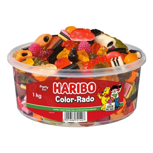 HARIBO Bonbon gélifié aux fruits COLOR-RADO boîte de 1 kg