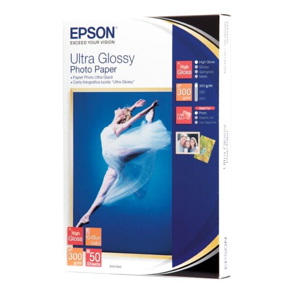 Epson Papier photo  Ultra Glossy Photo Paper  10x15 50 feuilles