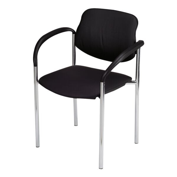 Nowy Styl Lot de 2 chaises empilables  Styl  - cuir - couleurs chrome
