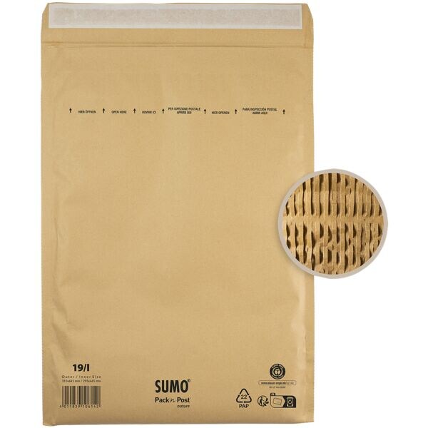 Mailmedia 75 pochettes d'expdition - rembourrage papier SUMO® SU1519, 31,5x44,5 cm, en grand paquet