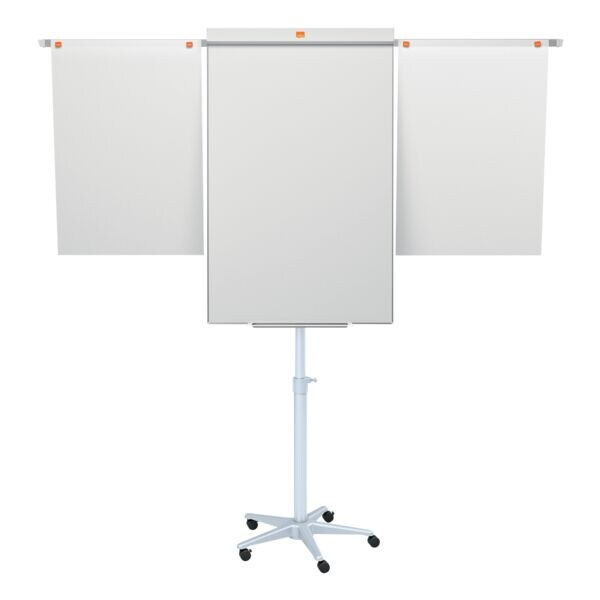 Nobo Flipchart  mobile  Impression Pro   bras dpliants avec pitement toile sur roulettes