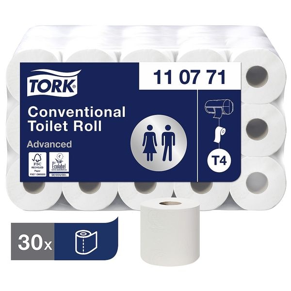 Tork papier toilette Advanced 2 paisseurs, extra-blanc - 30 rouleaux (1 paquet de 30 rouleaux)