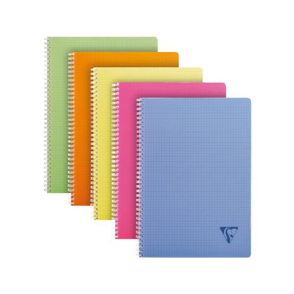 Clairefontaine cahier  spirale Linicolor A4  carreaux, 100 feuille(s)